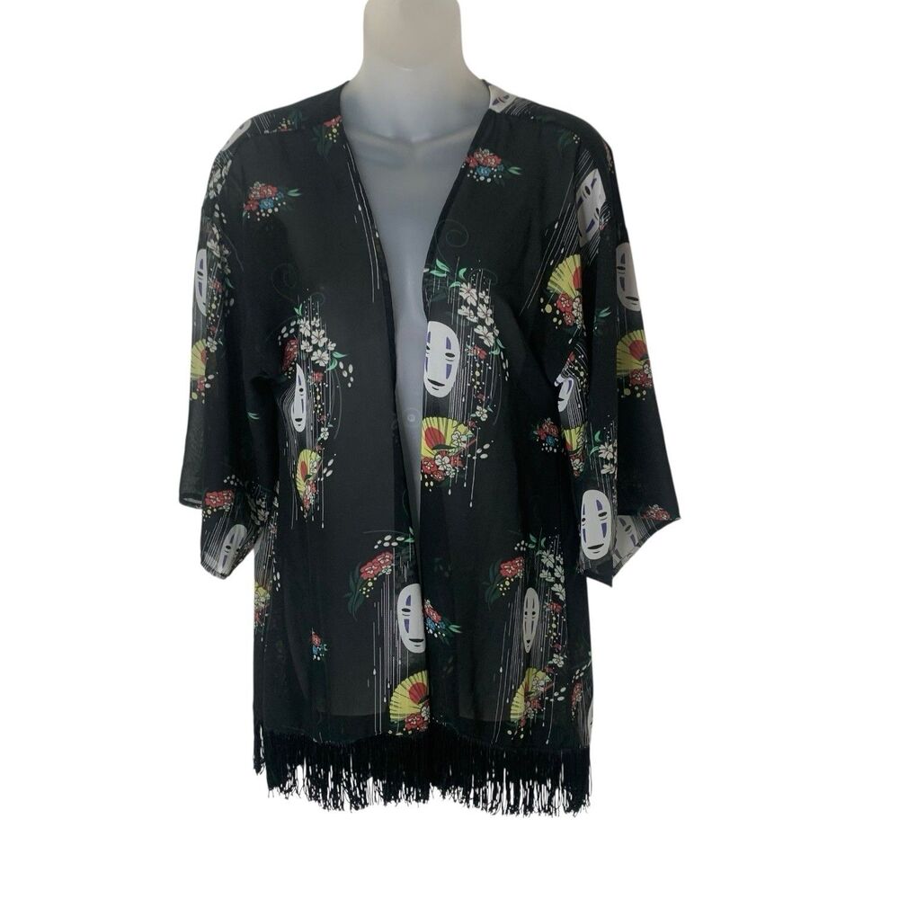 Studio Ghibli Spirited Away No Face Fringe Kimono Small By Her Universe Sheer